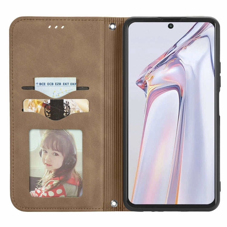 For Blackview A100 Retro Skin Feel Business Magnetic Horizontal Flip Leather Case with Holder & Card Slots & Wallet & Photo Frame