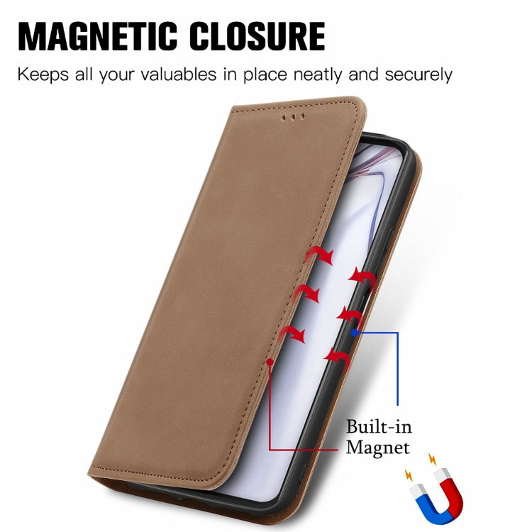 For Blackview A100 Retro Skin Feel Business Magnetic Horizontal Flip Leather Case with Holder & Card Slots & Wallet & Photo Frame