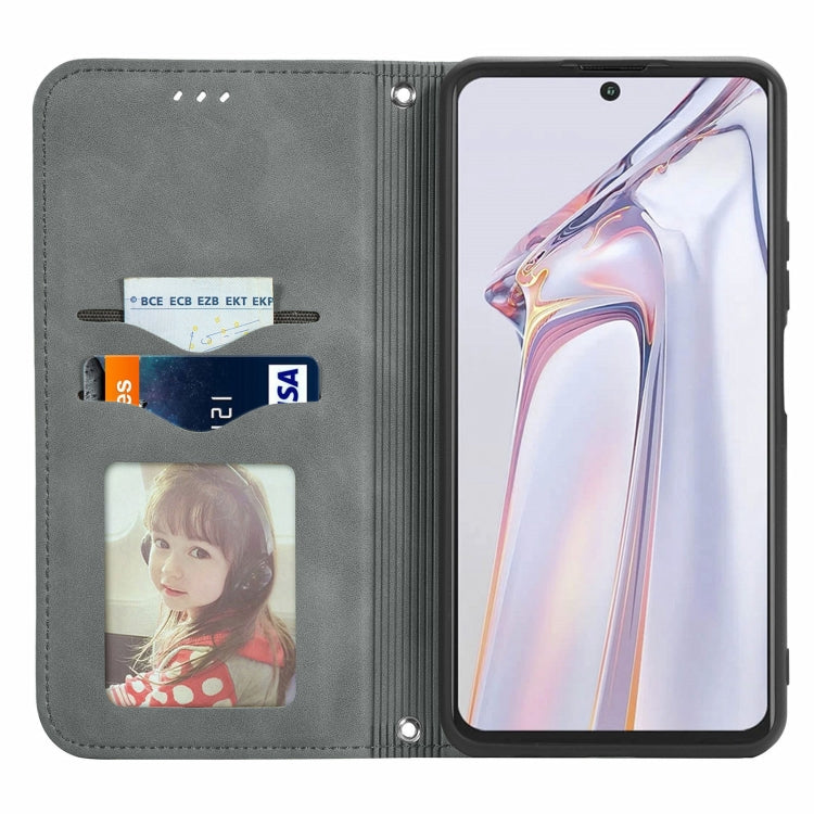 For Blackview A100 Retro Skin Feel Business Magnetic Horizontal Flip Leather Case with Holder & Card Slots & Wallet & Photo Frame