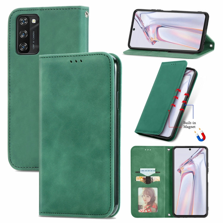 For Blackview A100 Retro Skin Feel Business Magnetic Horizontal Flip Leather Case with Holder & Card Slots & Wallet & Photo Frame