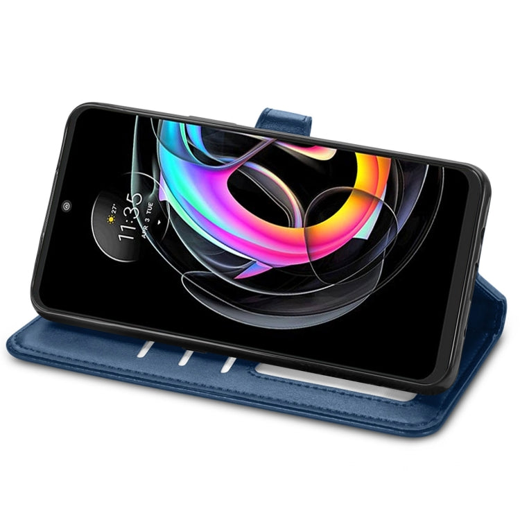 For Motorola Edge 20 Lite Solid Color Leather Buckle Phone Case with Lanyard & Photo Frame & Card Slot & Wallet & Stand Function