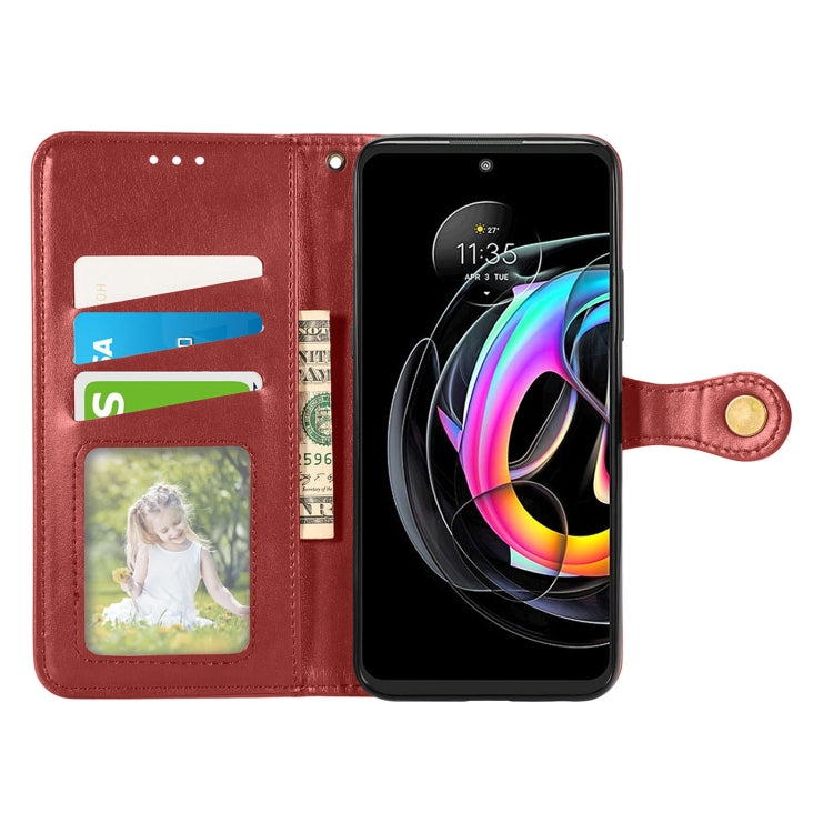 For Motorola Edge 20 Lite Solid Color Leather Buckle Phone Case with Lanyard & Photo Frame & Card Slot & Wallet & Stand Function