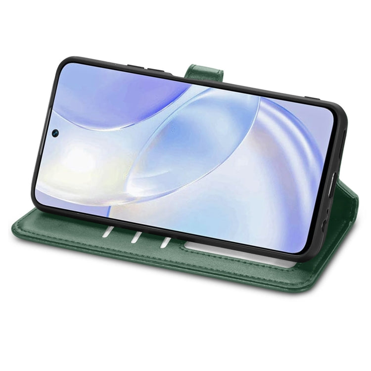 For Huawei Nova 8 SE Youth Solid Color Leather Buckle Phone Case with Lanyard & Photo Frame & Card Slot & Wallet & Stand Function