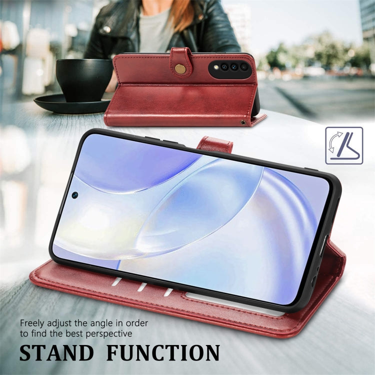 For Huawei Nova 8 SE Youth Solid Color Leather Buckle Phone Case with Lanyard & Photo Frame & Card Slot & Wallet & Stand Function