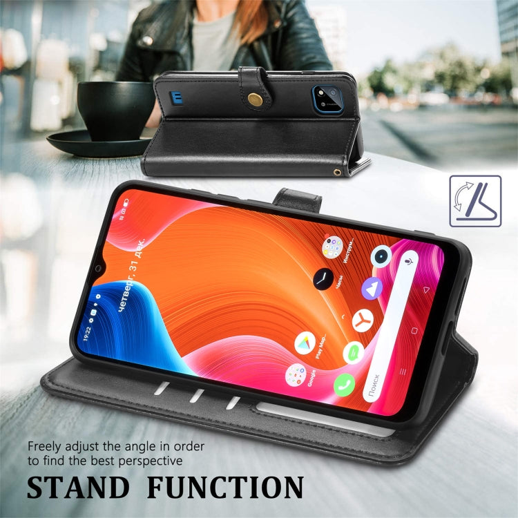 For OPPO Realme C20 Solid Color Leather Buckle Phone Case with Lanyard & Photo Frame & Card Slot & Wallet & Stand Function
