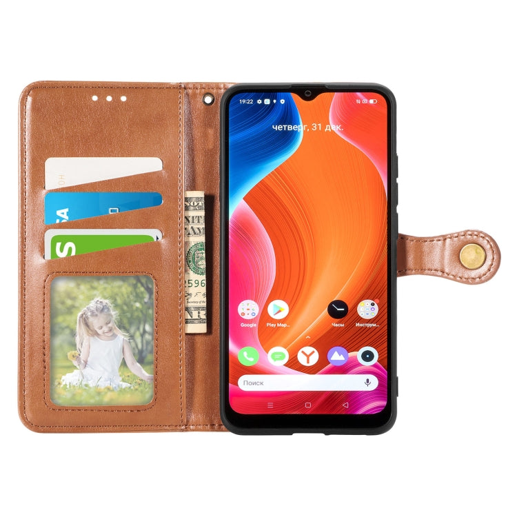 For OPPO Realme C20 Solid Color Leather Buckle Phone Case with Lanyard & Photo Frame & Card Slot & Wallet & Stand Function