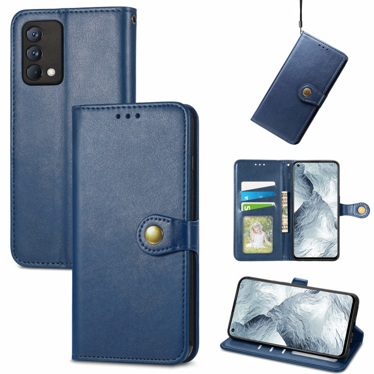 For OPPO Realme GT Master Solid Color Leather Buckle Phone Case with Lanyard & Photo Frame & Card Slot & Wallet & Stand Function