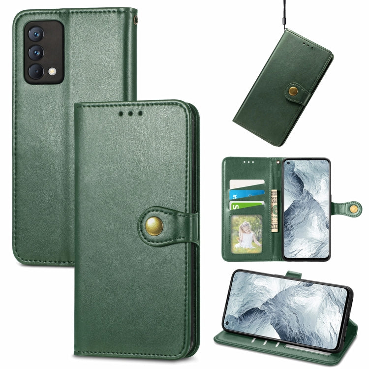 For OPPO Realme GT Master Solid Color Leather Buckle Phone Case with Lanyard & Photo Frame & Card Slot & Wallet & Stand Function