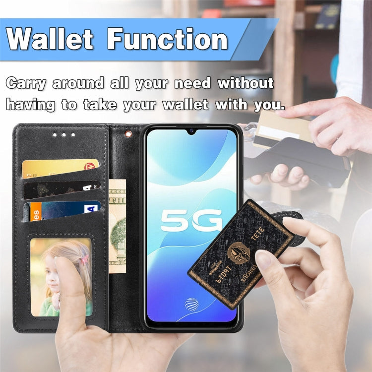 For vivo S7e Solid Color Leather Buckle Phone Case