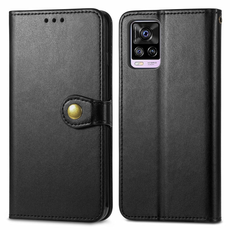 For vivo S7 Solid Color Leather Buckle Phone Case