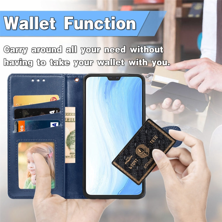 For vivo S7 Solid Color Leather Buckle Phone Case