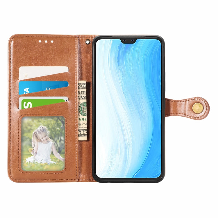 For vivo S7 Solid Color Leather Buckle Phone Case