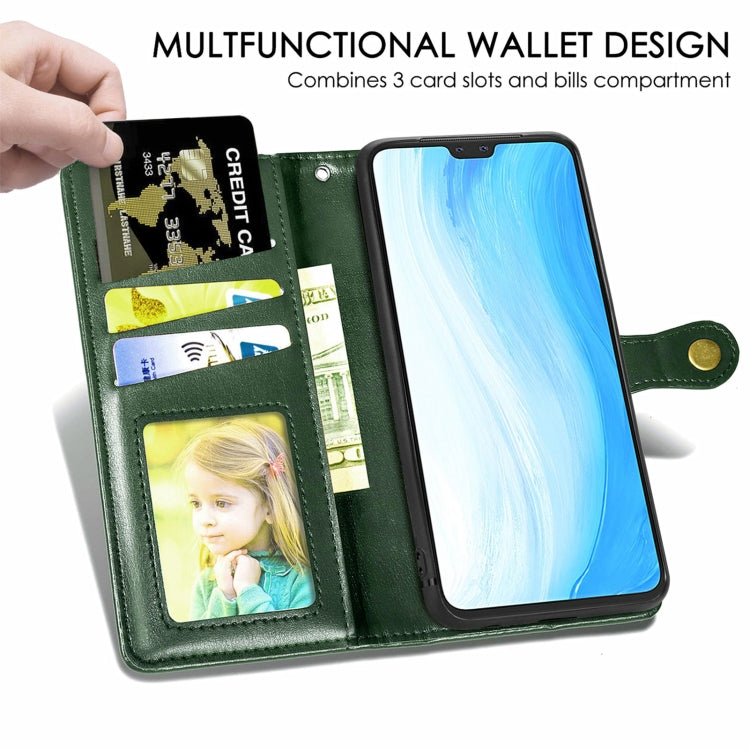 For vivo S7 Solid Color Leather Buckle Phone Case