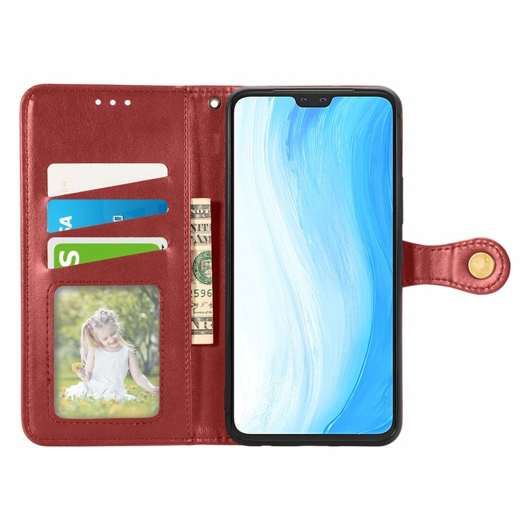 For vivo S7 Solid Color Leather Buckle Phone Case