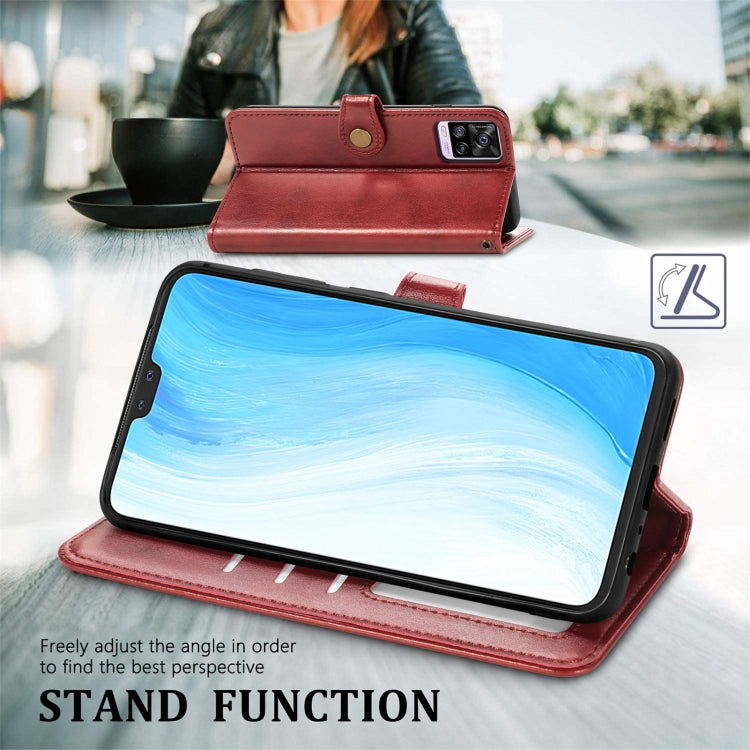 For vivo S7 Solid Color Leather Buckle Phone Case