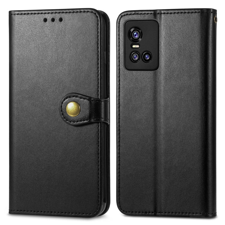 For vivo S10 / S10 Pro Solid Color Leather Buckle Phone Case