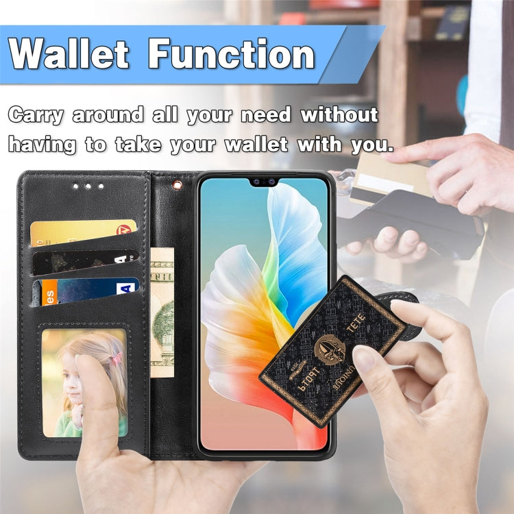 For vivo S10 / S10 Pro Solid Color Leather Buckle Phone Case