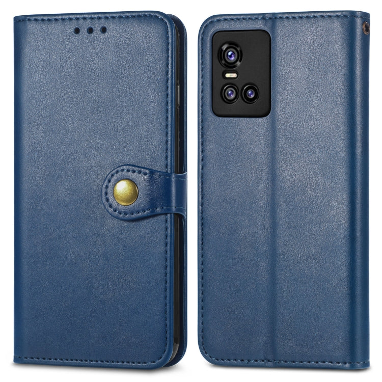 For vivo S10 / S10 Pro Solid Color Leather Buckle Phone Case
