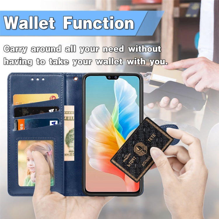 For vivo S10 / S10 Pro Solid Color Leather Buckle Phone Case