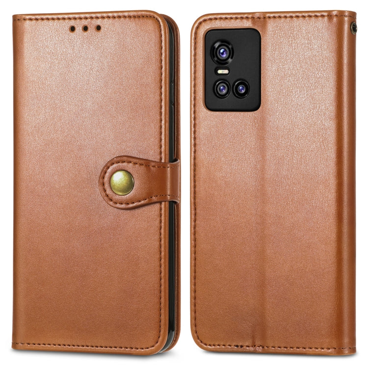 For vivo S10 / S10 Pro Solid Color Leather Buckle Phone Case