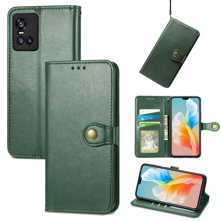 For vivo S10 / S10 Pro Solid Color Leather Buckle Phone Case