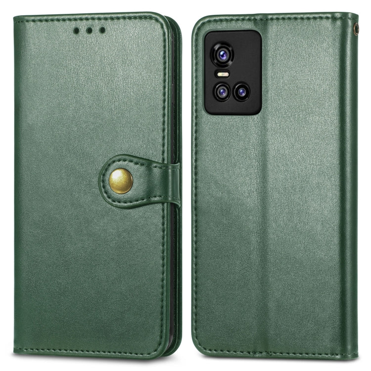 For vivo S10 / S10 Pro Solid Color Leather Buckle Phone Case