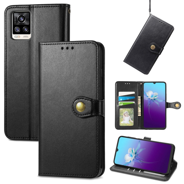 For vivo V20 2021 Solid Color Leather Buckle Phone Case