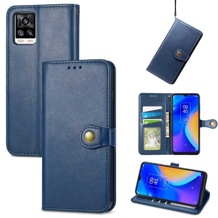 For vivo V20 2021 Solid Color Leather Buckle Phone Case