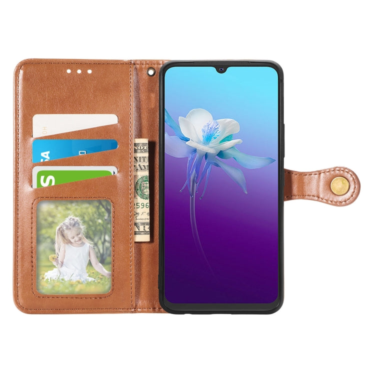 For vivo V20 2021 Solid Color Leather Buckle Phone Case