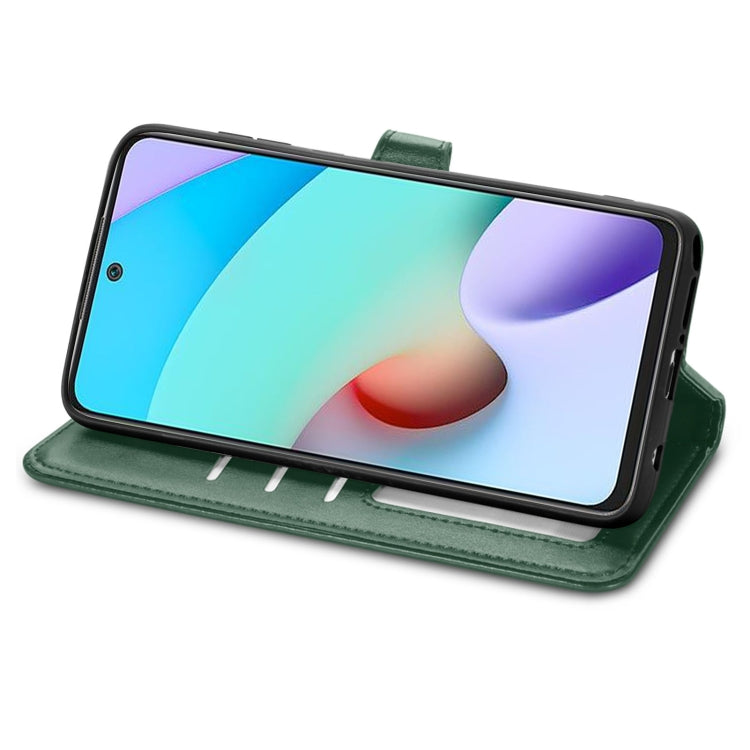For Xiaomi Redmi 10 Solid Color Leather Buckle Phone Case with Lanyard & Photo Frame & Card Slot & Wallet & Stand Function