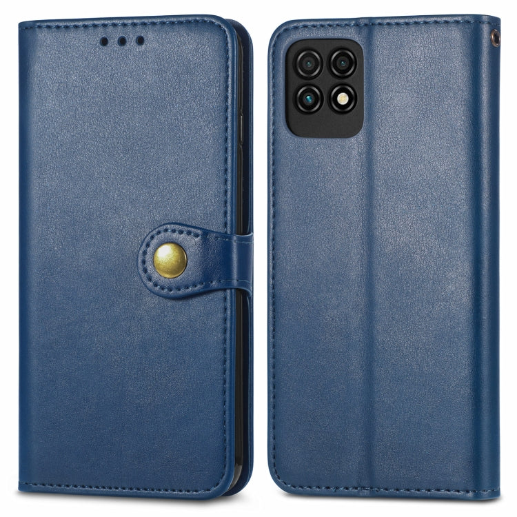 For Huawei Maimang 10 SE Solid Color Leather Buckle Phone Case with Lanyard & Photo Frame & Card Slot & Wallet & Stand Function