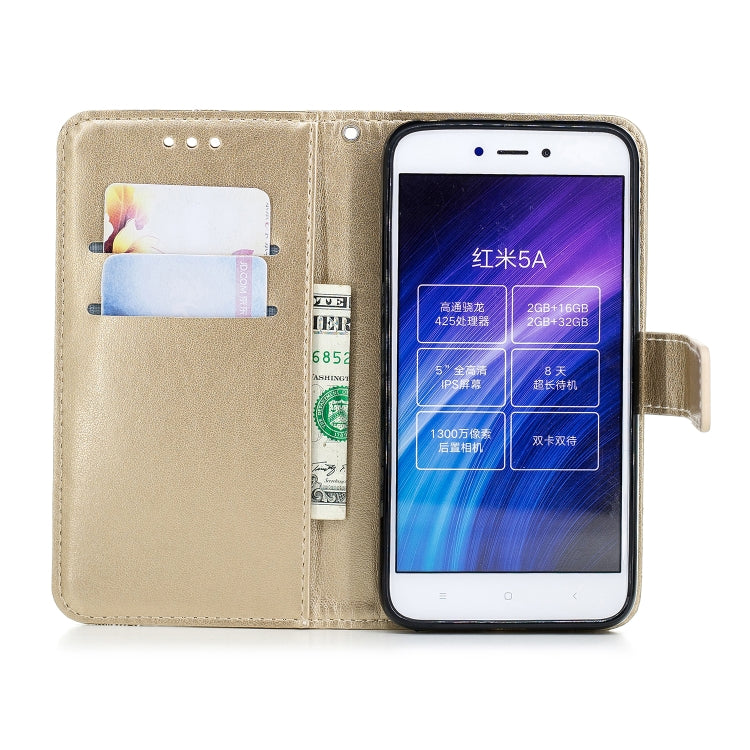 Diamond Encrusted Butterflies Love Flowers Pattern Horizontal Flip Leather Case for Xiaomi Redmi 5A , with Holder & Card Slots & Wallet & Lanyard