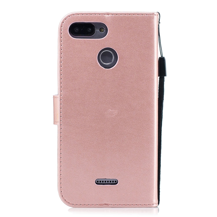 Diamond Encrusted Butterflies Love Flowers Pattern Horizontal Flip Leather Case for Xiaomi Redmi 6 ,  with Holder & Card Slots & Wallet & Lanyard