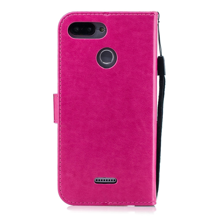 Diamond Encrusted Butterflies Love Flowers Pattern Horizontal Flip Leather Case for Xiaomi Redmi 6 ,  with Holder & Card Slots & Wallet & Lanyard