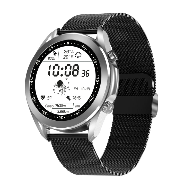 DW95 1.28 inch Color Screen Smart Watch, IP67 Waterproof,Steel Watchband,Support Bluetooth Call/Heart Rate Monitoring/Blood Pressure Monitoring/Blood Oxygen Monitoring/Sleep Monitoring