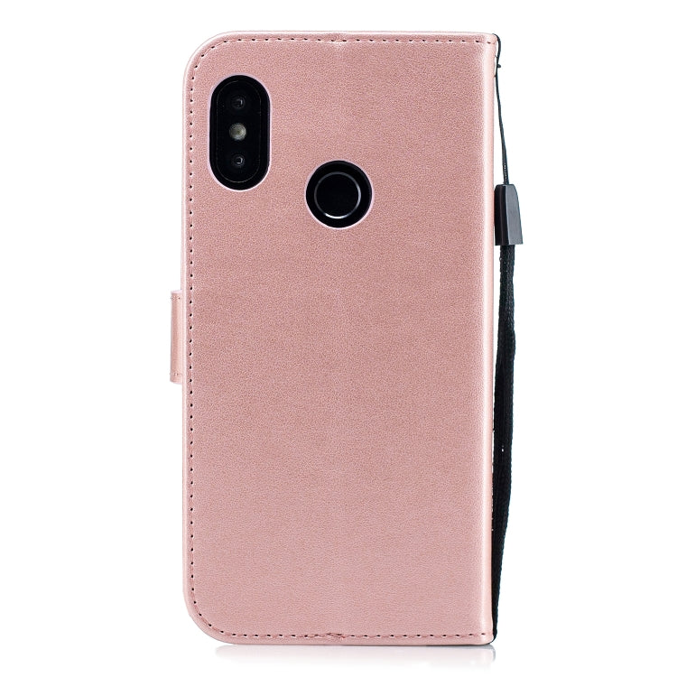 Diamond Encrusted Butterflies Love Flowers Pattern Horizontal Flip Leather Case for Xiaomi Redmi Note 6 Pro  , with Holder & Card Slots & Wallet & Lanyard