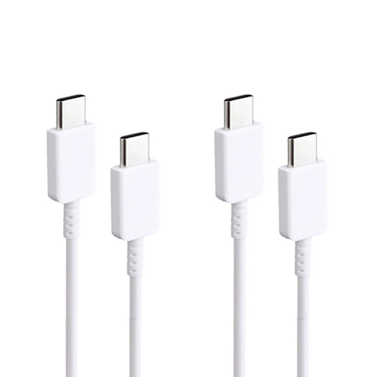 XJ-69 2 PCS 1m 3A USB-C / Type-C to Type-C TPU Charging Sync Data Cable for Mobile Phone