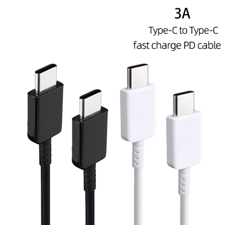 XJ-69 2 PCS 1m 3A USB-C / Type-C to Type-C TPU Charging Sync Data Cable for Mobile Phone