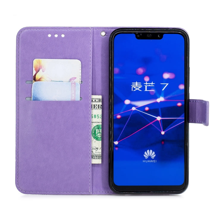 Diamond Encrusted Butterflies Love Flowers Pattern Horizontal Flip Leather Case for Huawei Mate 20 Lite , with Holder & Card Slots & Wallet & Lanyard