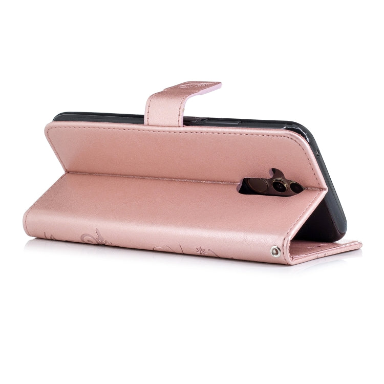 Diamond Encrusted Butterflies Love Flowers Pattern Horizontal Flip Leather Case for Huawei Mate 20 Lite , with Holder & Card Slots & Wallet & Lanyard