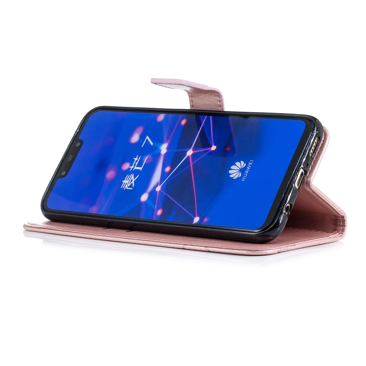 Diamond Encrusted Butterflies Love Flowers Pattern Horizontal Flip Leather Case for Huawei Mate 20 Lite , with Holder & Card Slots & Wallet & Lanyard