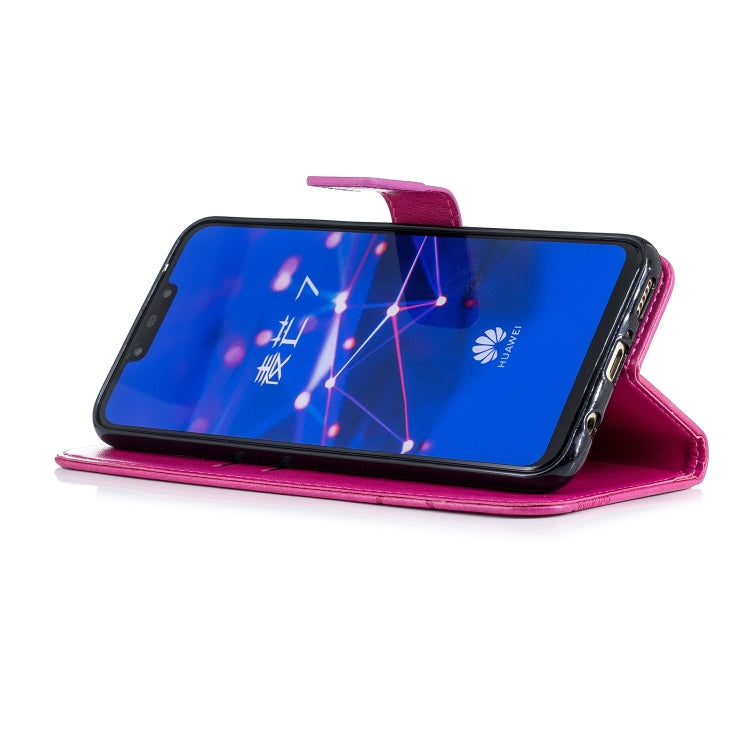Diamond Encrusted Butterflies Love Flowers Pattern Horizontal Flip Leather Case for Huawei Mate 20 Lite , with Holder & Card Slots & Wallet & Lanyard