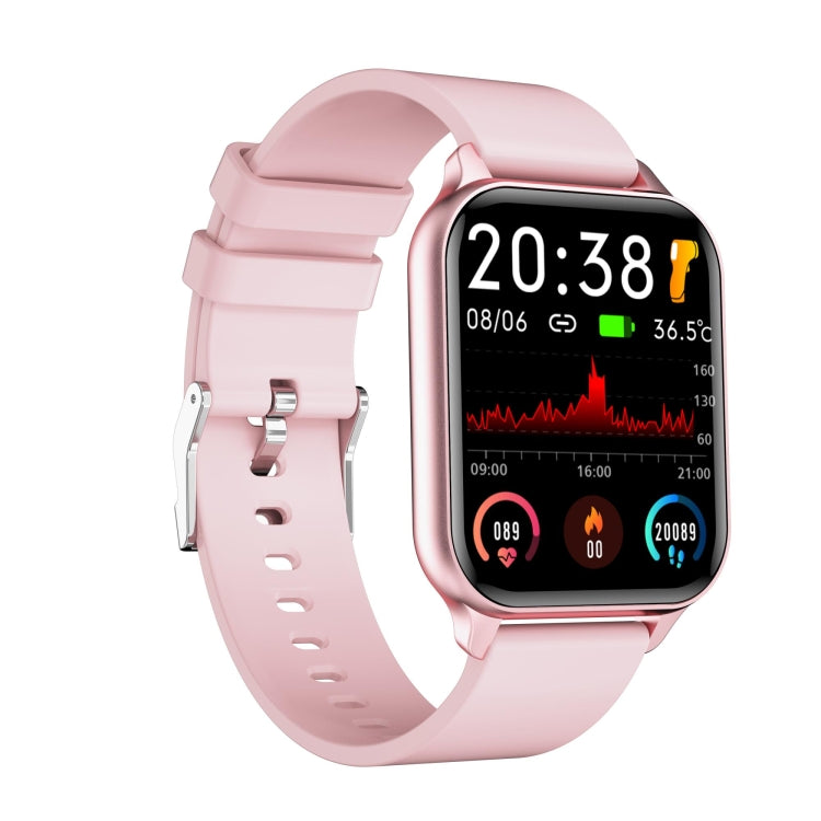 Q26 1.7 inch Color Screen Smart Watch, IP68 Waterproof,Support Temperature Monitoring/Heart Rate Monitoring/Blood Pressure Monitoring/Blood Oxygen Monitoring/Sleep Monitoring(Pink)
