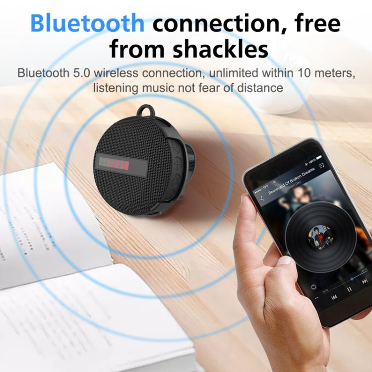 BT368 LED Digital Display Outdoor Portable IPX65 Waterproof Bluetooth Speaker