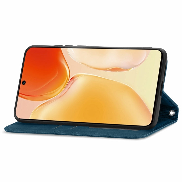 For vivo X70 Retro Skin Feel Business Magnetic Horizontal Flip Leather Case with Holder & Card Slots & Wallet & Photo Frame