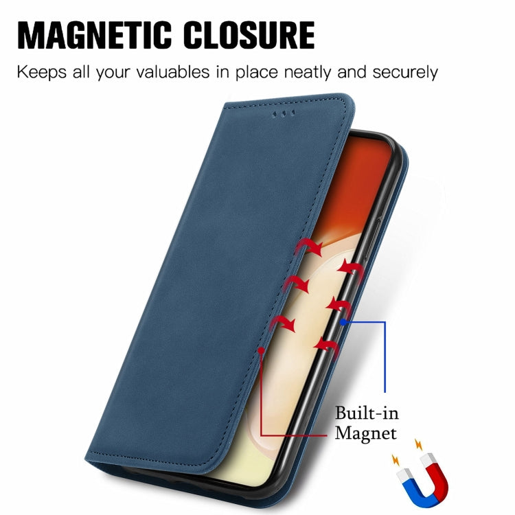 For vivo X70 Retro Skin Feel Business Magnetic Horizontal Flip Leather Case with Holder & Card Slots & Wallet & Photo Frame