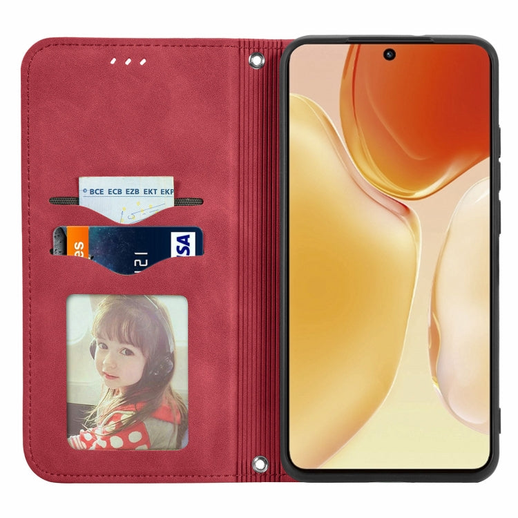 For vivo X70 Retro Skin Feel Business Magnetic Horizontal Flip Leather Case with Holder & Card Slots & Wallet & Photo Frame