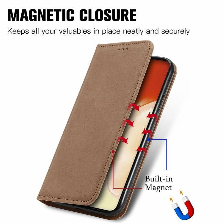 For vivo X70 Retro Skin Feel Business Magnetic Horizontal Flip Leather Case with Holder & Card Slots & Wallet & Photo Frame