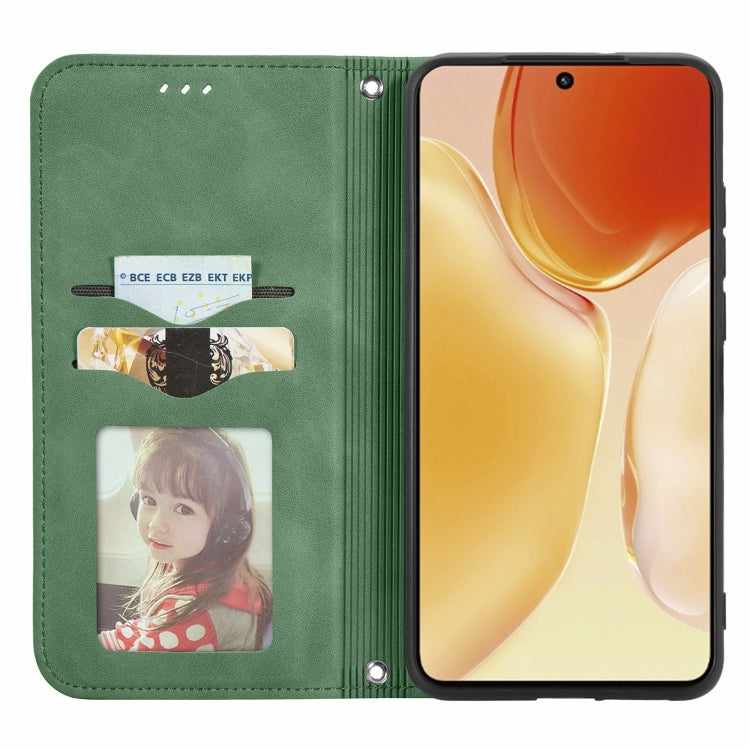 For vivo X70 Retro Skin Feel Business Magnetic Horizontal Flip Leather Case with Holder & Card Slots & Wallet & Photo Frame