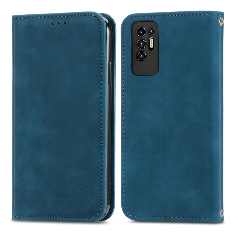 For TECNO Pova 2 Retro Skin Feel Business Magnetic Horizontal Flip Leather Case with Holder & Card Slots & Wallet & Photo Frame